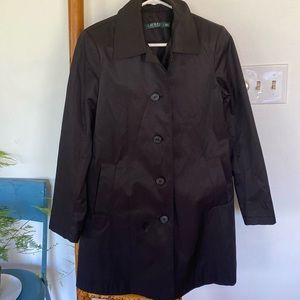 Ralph Lauren black rain style trench